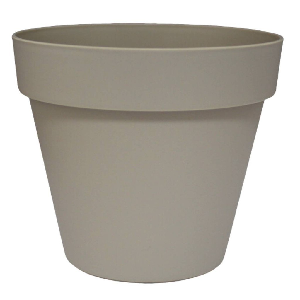 Vaso Plástico Unique 16 (16X14cm) Cor Cimento JAPI