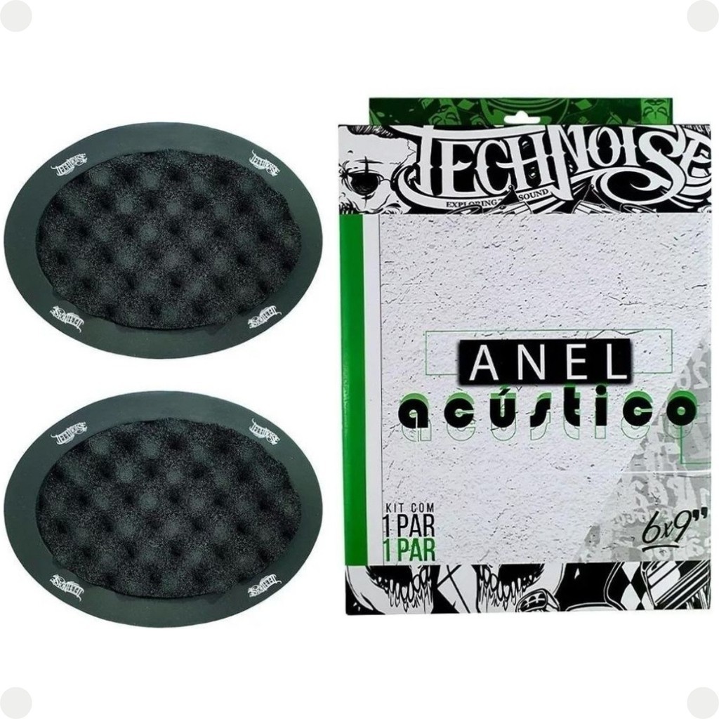 Par de Anel Acústico 6x9  Technoise Com Espuma Adesiva em Oferta na Shopee