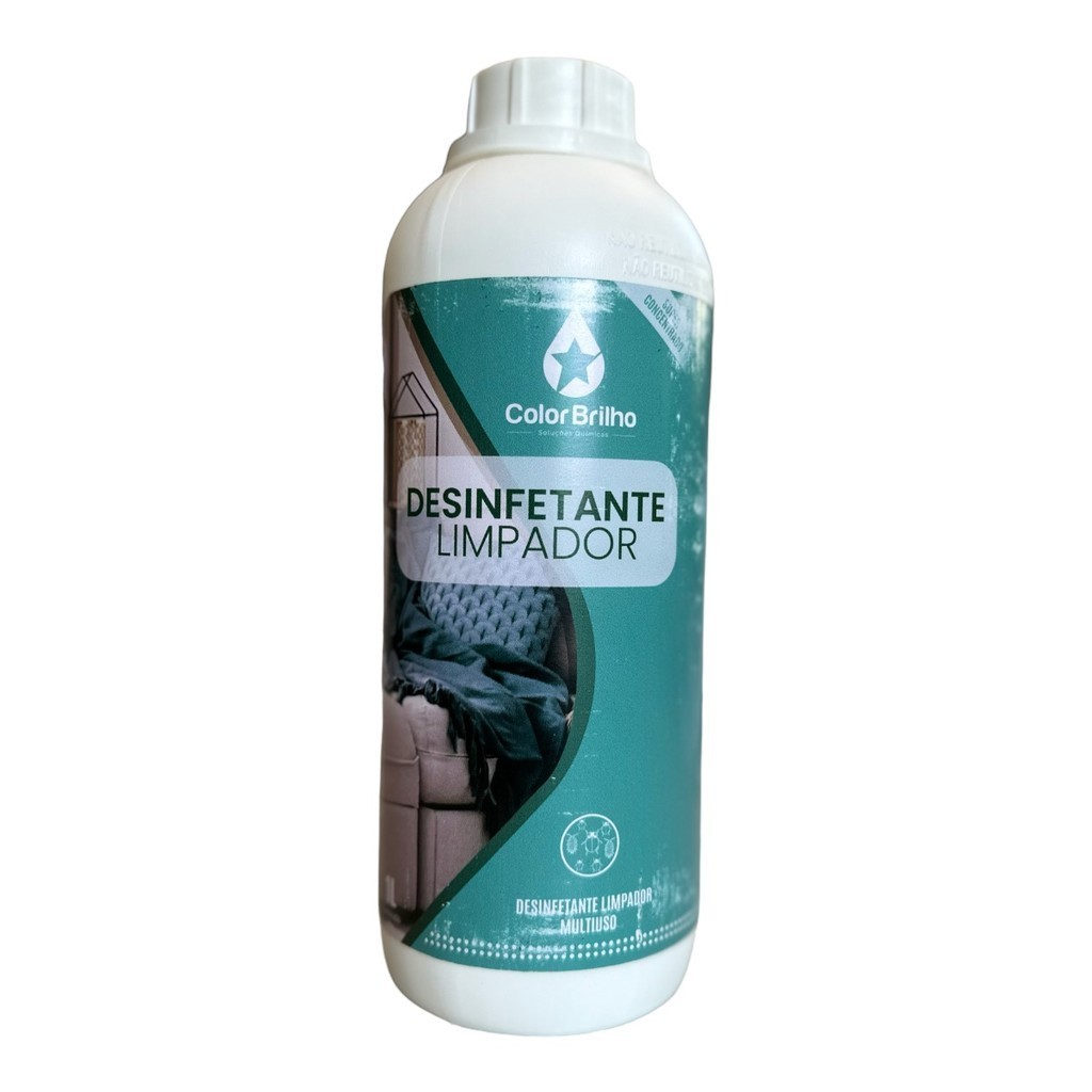 Desinfetante Limpador Color Brilho 1l Higienização Estofados