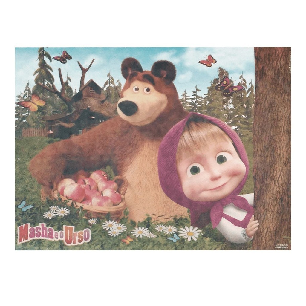 Tnt Estampado Masha e o Urso - Painel