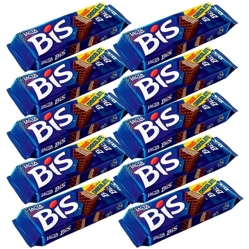 Kit 10 und Chocolate Bis ao Leite 16 und