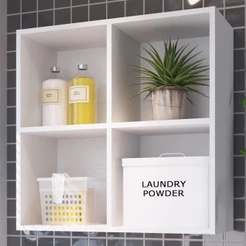 Nicho de Decoração Quadrado Ae070 Branco - Art In Móveis