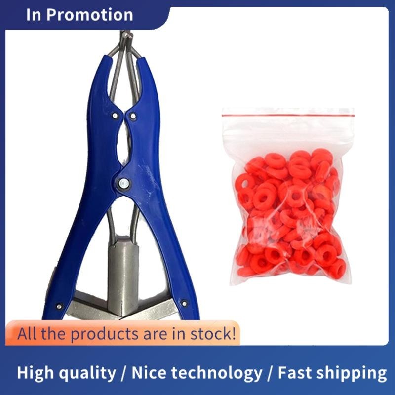 1 Conjunto Alicate De Remoção Da Cauda Do Animal Elástico De Corte Porco Equipamento Veterinário