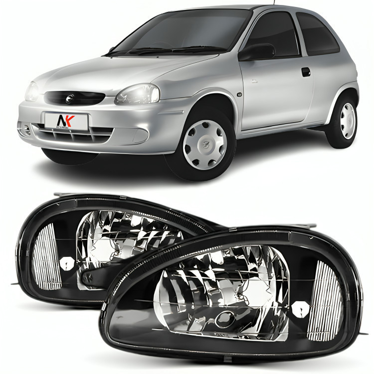 Farol Corsa Classic 2000 2001 2002 2003 2004 Á 2010 Máscara Negra