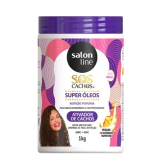 ATIVADOR DE CACHOS SALON LINE SOS CACHOS SUPER ÓLEOS NUTRIÇÃO PROFUNDA 1KG em Oferta na Shopee