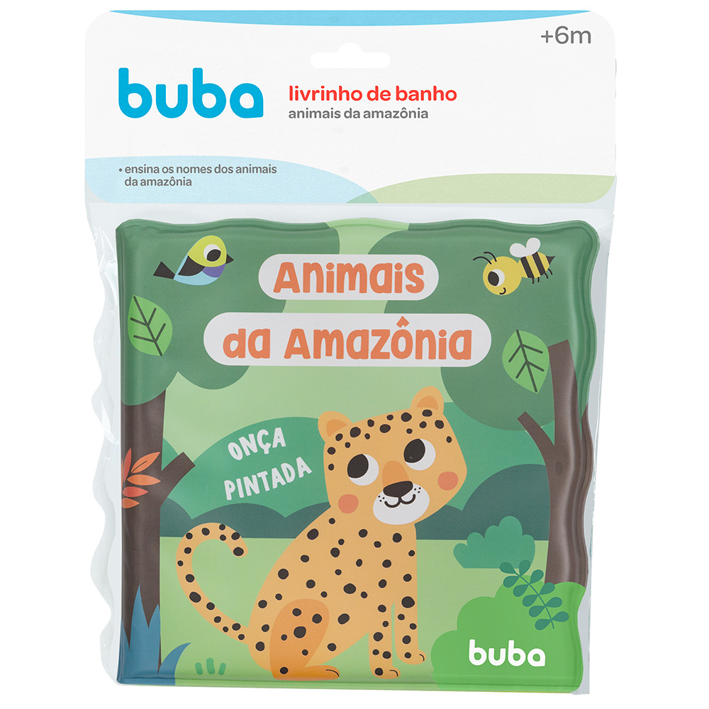 Livro De Banho Buba Animais da amazonia livrinho de banho infantil