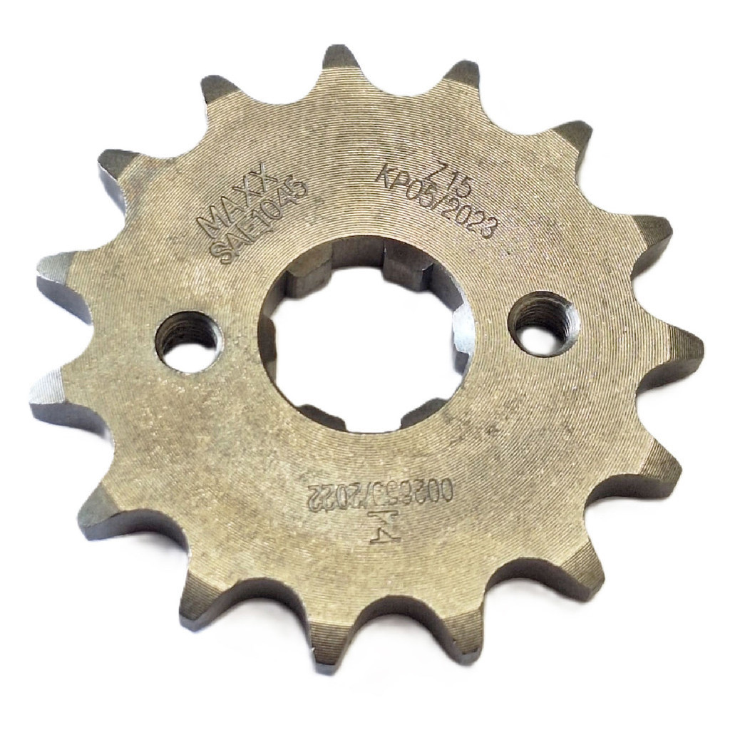 Pinhão 15 Dentes Cg 150 Fan / Cg 150 Titan / Nxr 150 Bros Aço 1045 em Oferta na Shopee