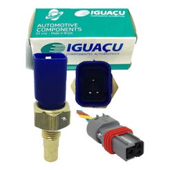 Sensor Temperatura Palio Siena Mpi 3 Pinos Azul + Conector