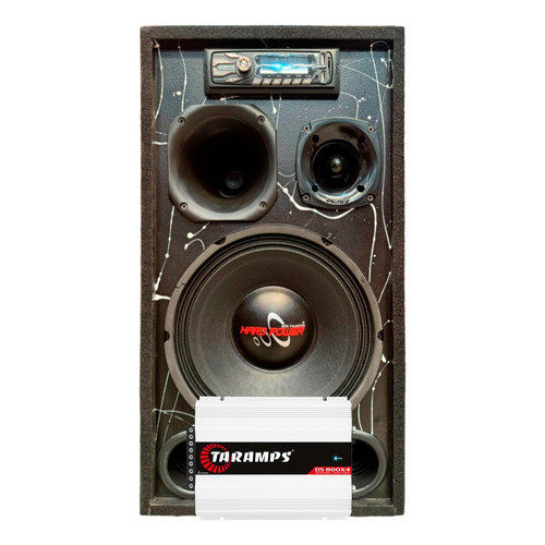 CAIXA BOB ATIVA HP 750 W RMS MÓDULO TARAMPS 800W MP3 BT USB RESIDENCIAL