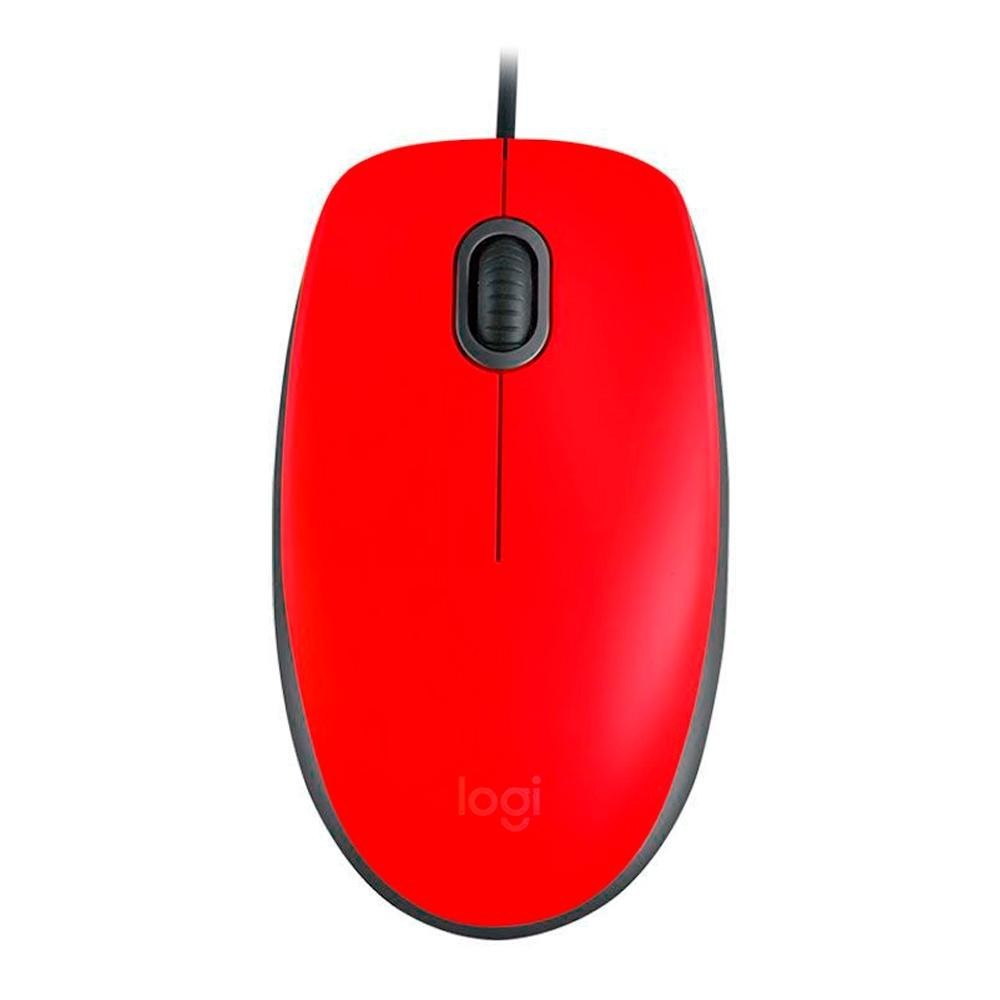 Mouse Logitech M110 Silent Vermelho 910-006755