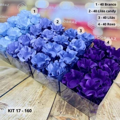 Kit 160 Forminhas para Doces Finos Branco + Lilás Candy + Lilás + Roxo (CHOCO)