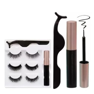 Kit Cílios Magnéticos Com Delineador e Pinça Nova Coleção Magnetic Eyelashes