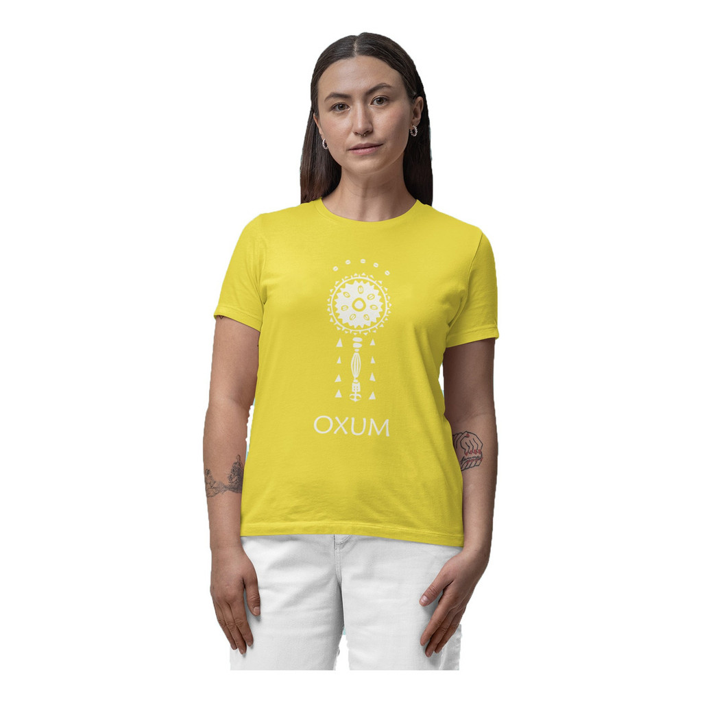 Camiseta Feminina Oxum Orixá Umbanda Candomblé Ora Iê Iê Ô Blusinha Algodão