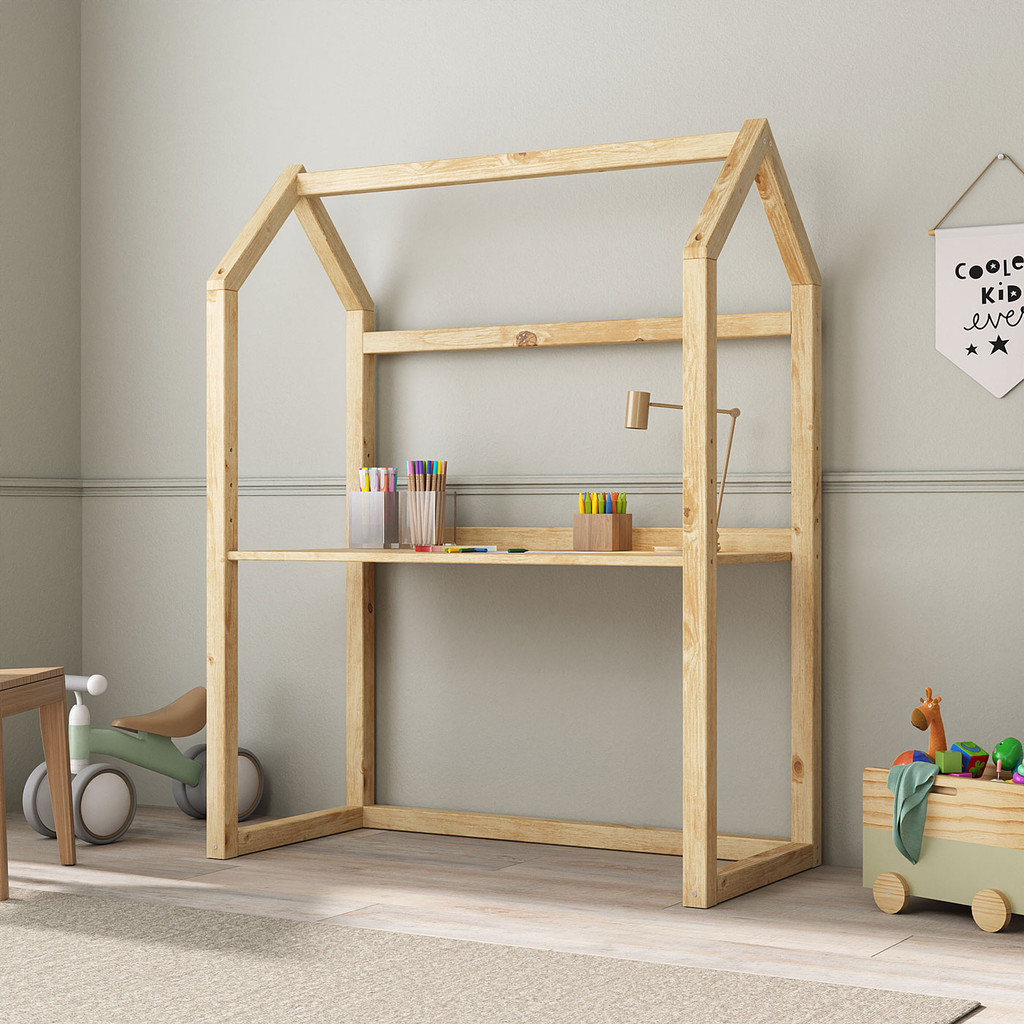 Mesa Desenho Infantil Montessori Com Regulagem Madeira Natural Tina em Oferta na Shopee