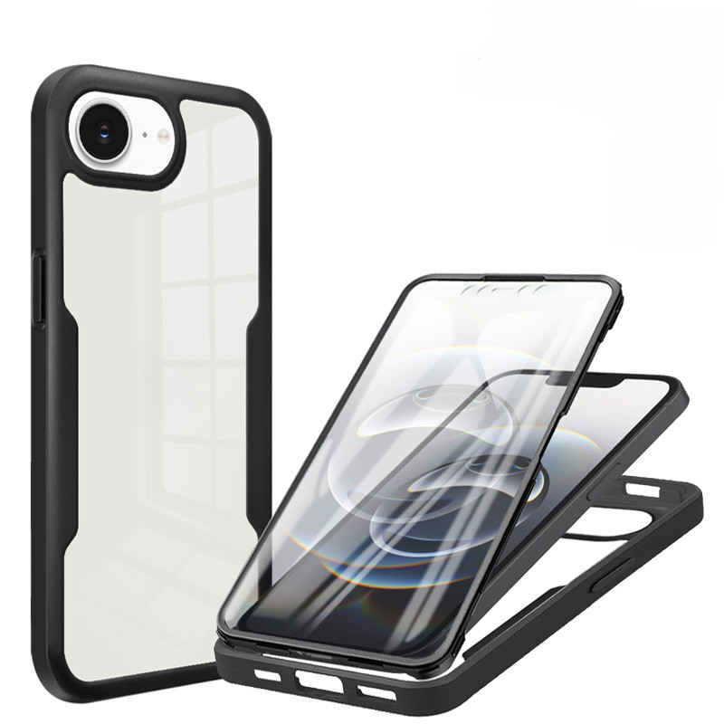 Capa Protetora De Corpo Inteiro 360 Para iPhone 16e Acrílico + TPU De Camada Dupla