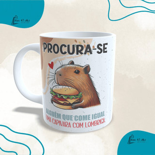 Caneca de Porcelana Capivara Motivacional Interativa em Oferta na Shopee