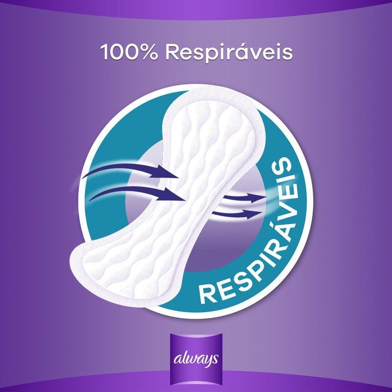 Protetor Diário Always Respirável Sem Perfume 80 Unidades em Oferta na Shopee