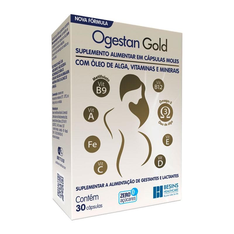 Suplemento Alimentar Ogestan Gold 30 Cápsulas Moles em Oferta na Shopee