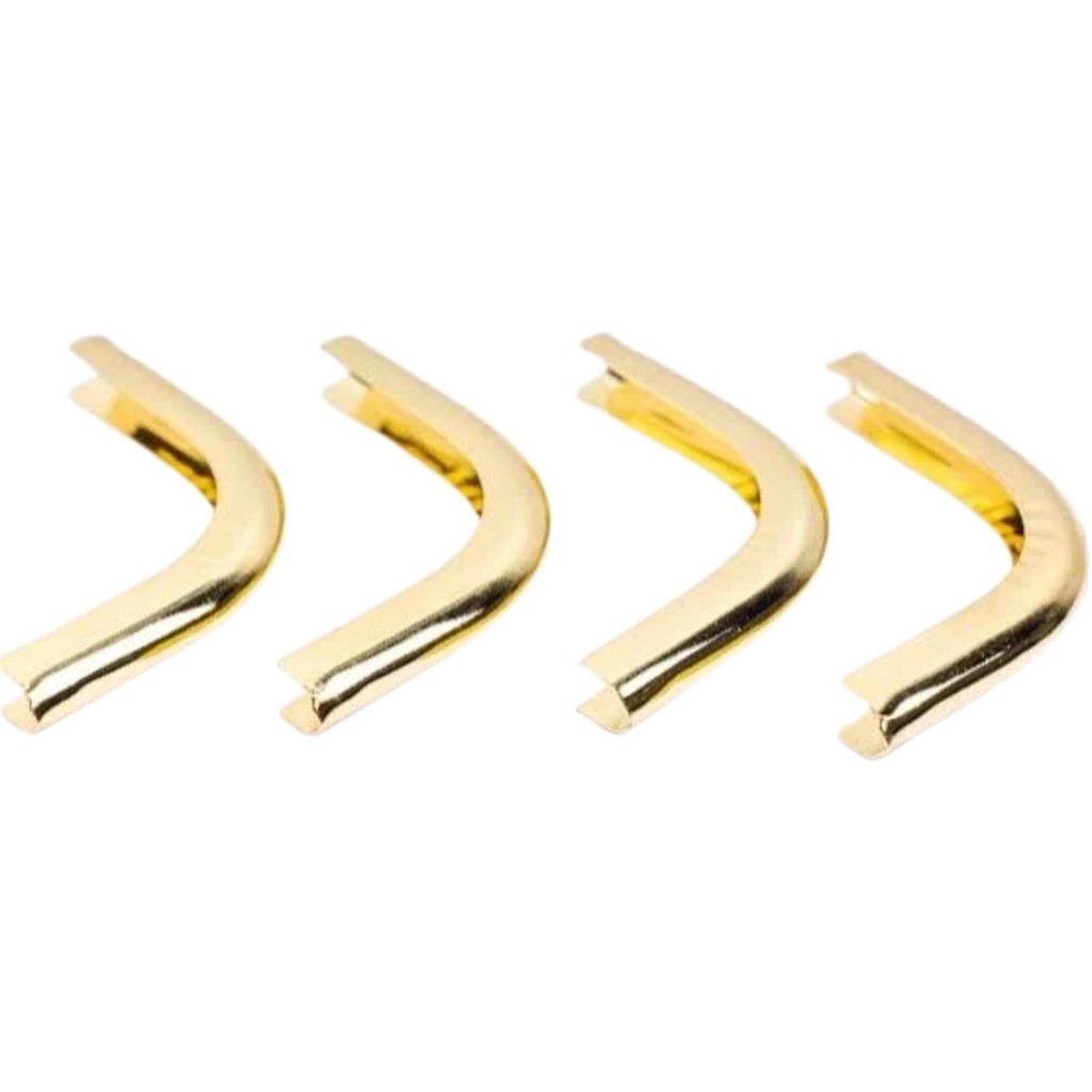 Cantoneira 1 cm Redonda Dourado  P/ agendas, cadernos, bolsas, bíblia - 25 Unidades