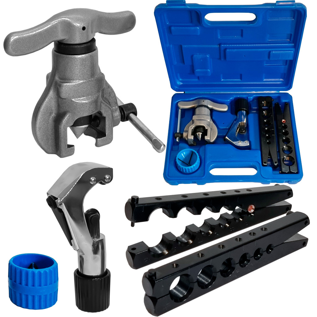 Kit Flangeador Excêntrico de Tubos 1/4 a 3/4 com Catraca
