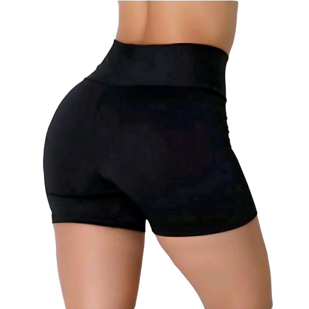 Shorts Legging Suplex Curto Short Cintura Alta Zero Transparencia Fitness Academia Dia a Dia