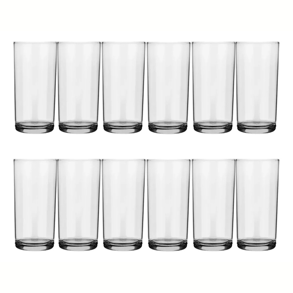 Jogo Copos Vidro Suco Agua Cylinder 300 Ml Nadir 12 Unid Elegante Para Presente Elegante em Oferta na Shopee