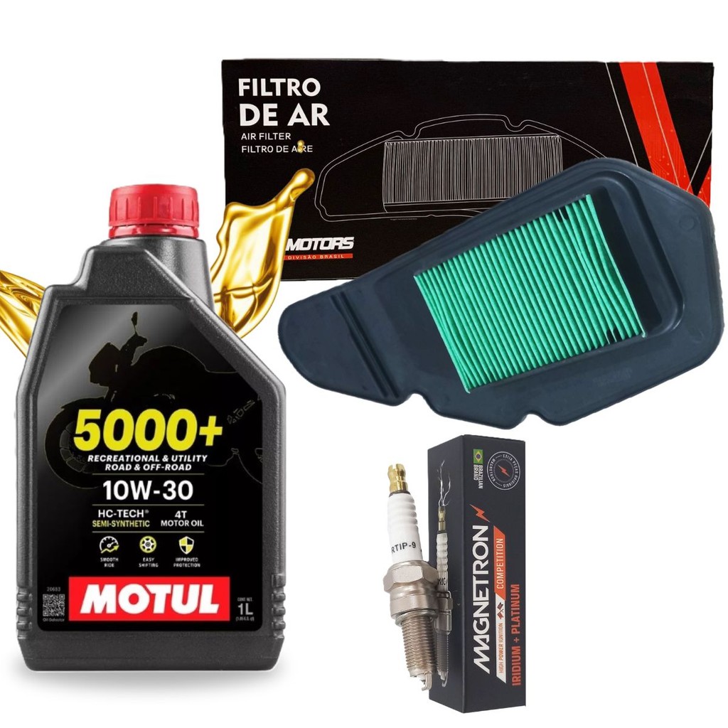 Kit Revisão Pcx 150 2013-2018 Motul 10w30 + Filtro de Ar + Vela Iridium