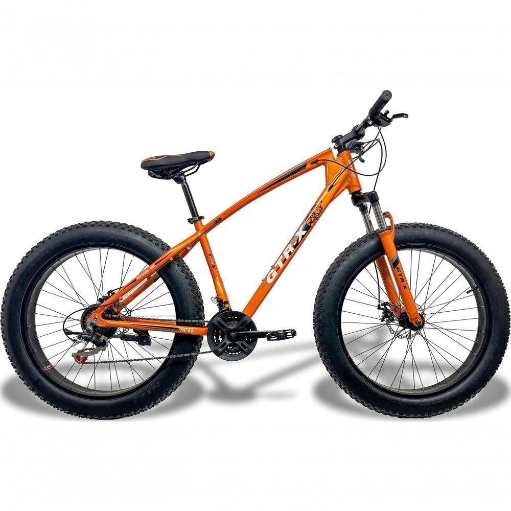 Bicicleta Fat Bike Gtr-x Aro 26 Freios Disco Alumínio Shimano Quadro 17 Laranja - Home & Living