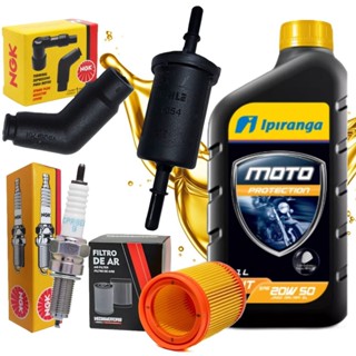 Kit Revisão Cg 150 Titan 2004 A 2008 Óleo 20w50 Filtros + Cachimbo e Vela Ngk em Oferta na Shopee