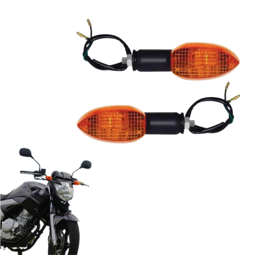 Pisca Seta Modelo Fazer 250 2006 2008 Laranja Par
