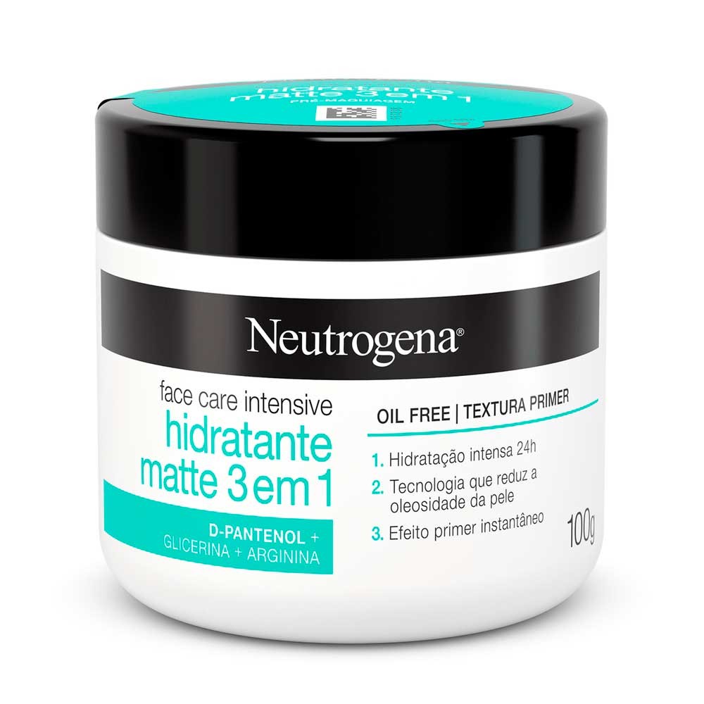 Hidratante Facial Neutrogena Matte 3 Em 1 Face Care Intensive Com 100g em Oferta na Shopee