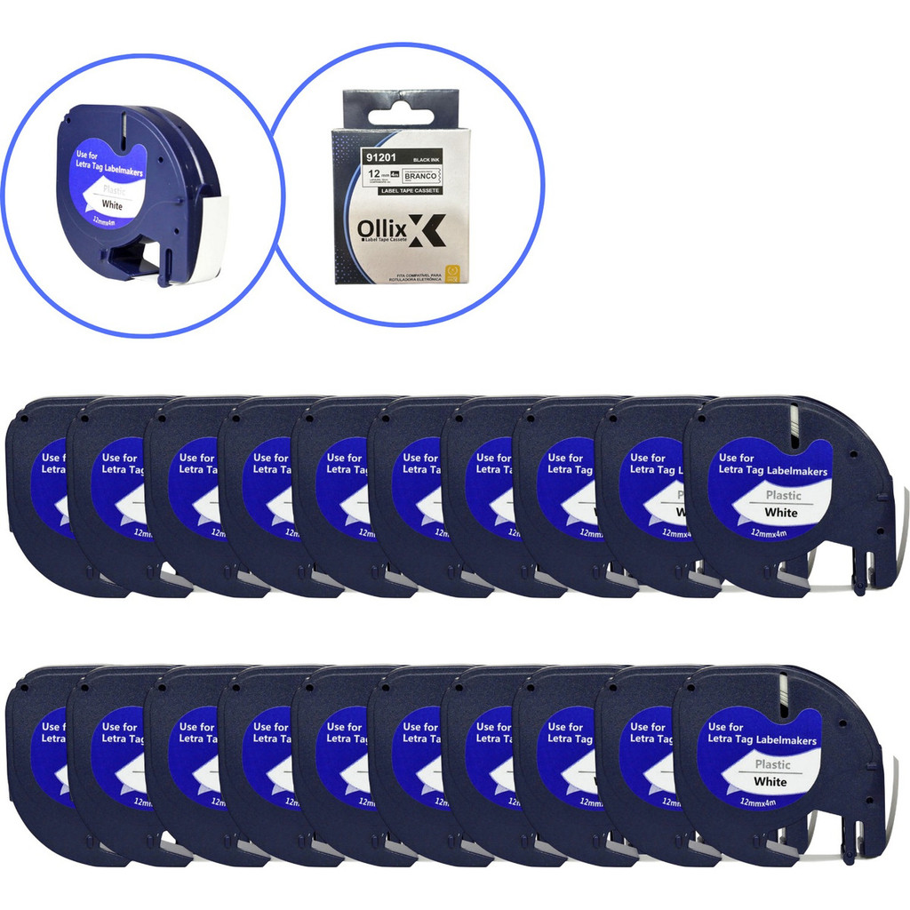 Fita Etiquetador Compatível 91201 Ollix 12mm X 8m em Oferta na Shopee