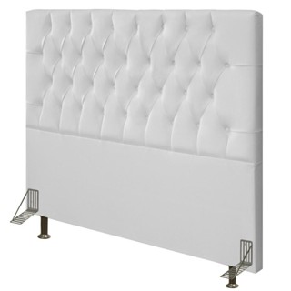 Cabeceira Cama Box King 195cm Diamante Sintético J02 Branco - Mpozenato em Oferta na Shopee