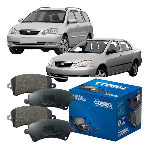 Jogo Pastilha de Freio Cobreq Toyota Corolla 1.8 16v 2003 2008