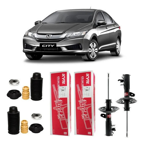Kit Amortecedor Dianteiro Batente Fit City 2015 Á 2021 em Oferta na Shopee