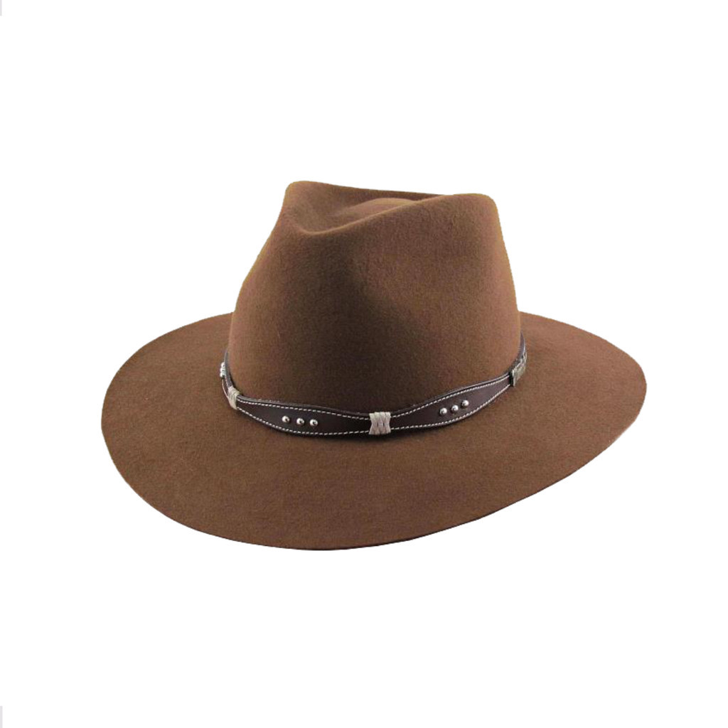 Chapéu Social Casual clássico marrom feltro importado