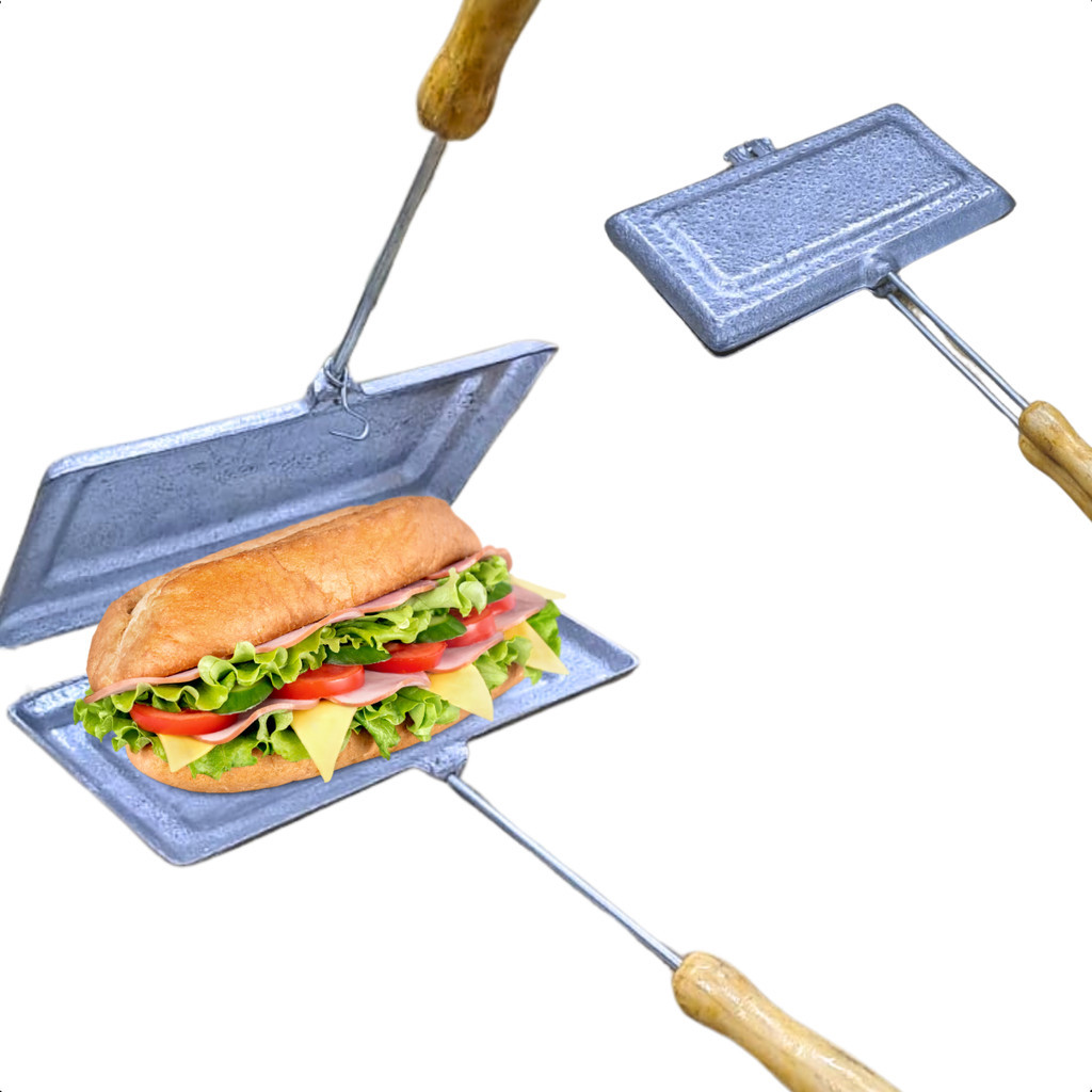 Sanduicheira de Fogão Tostex Duplo Bauru Baurutex Alumínio