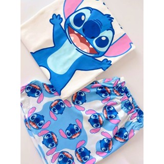 Pijama Baby Doll Manga Curta Personagens Stitch Malhado em Oferta na Shopee