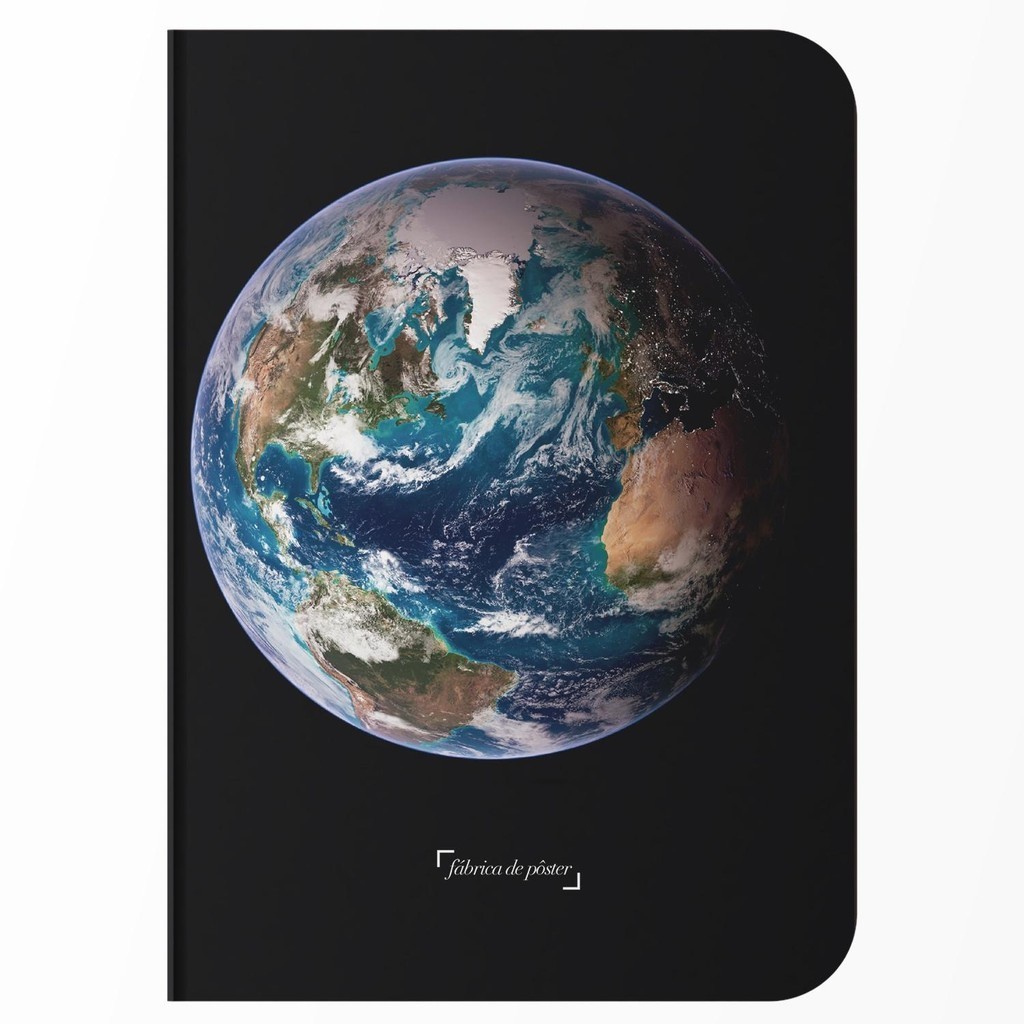 Caderno sem Pauta A5 40 Folhas Capa Flexível Papel Avena 80g - Planeta Terra