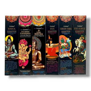 Kit com 6cxs - Incenso Indiano Goloka Linha Deuses e Deusas em Oferta na Shopee