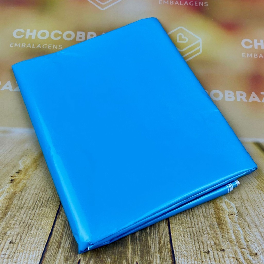 10~50 TOALHAS P/ MESA FESTA AZUL CLARO BOPP PEROLA  78X78 INOVE