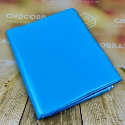 10~50 TOALHAS P/ MESA FESTA AZUL CLARO BOPP PEROLA 78X78 INOVE (CHOCO)