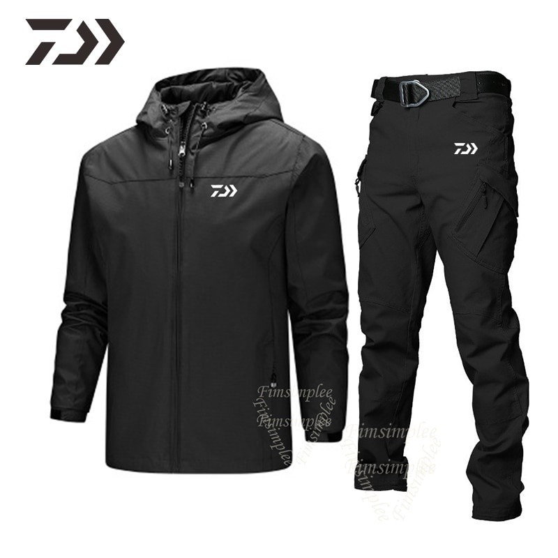 Daiwa Vestuário De Pesca Casaco Com Capuz Mola À Prova D'água Casacos De Exterior De Vento Homens Soft Shell Sports