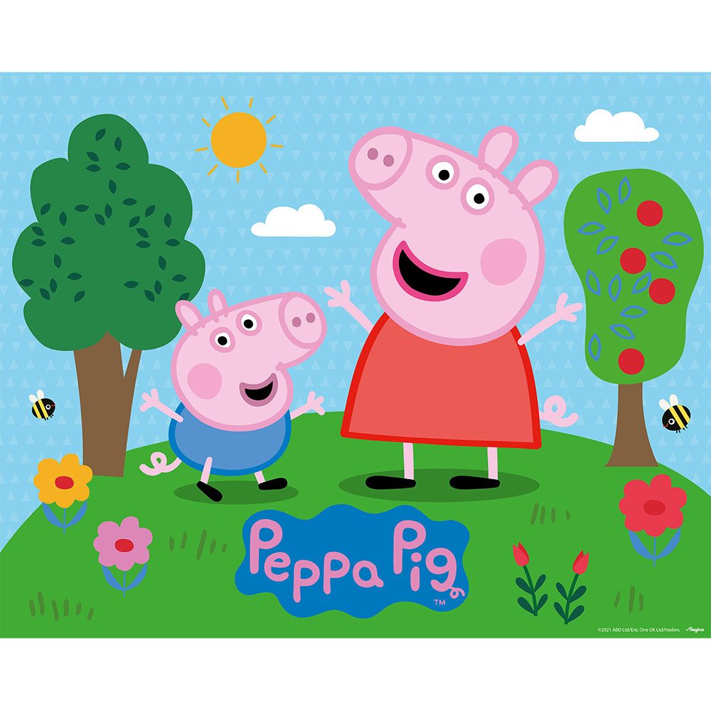 Painel Cor Mais Viva Decoração Peppa Pig Festa aniversário 100x78cm