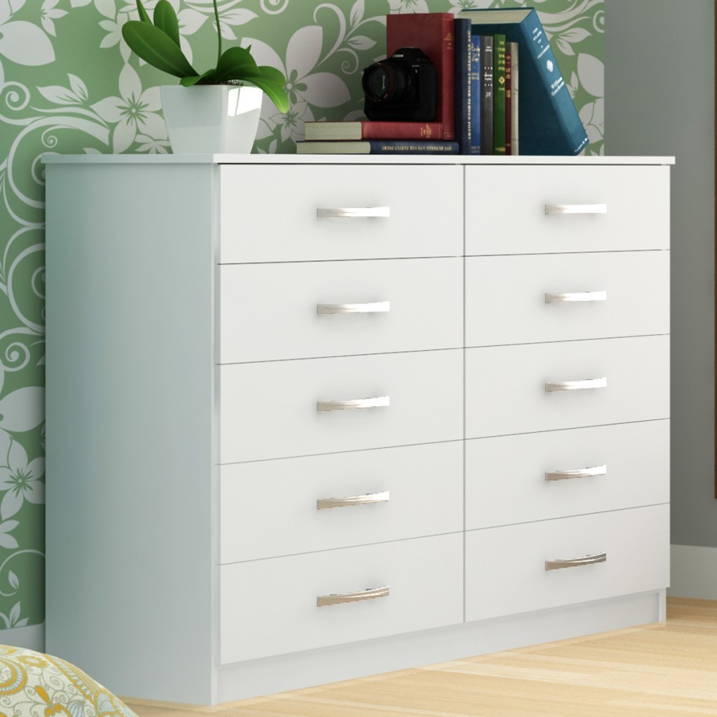 CÔMODA 10 GAVETAS AUSTIN CP0101 BRANCO - EVIDÊNCIA MÓVEIS - Home & Living