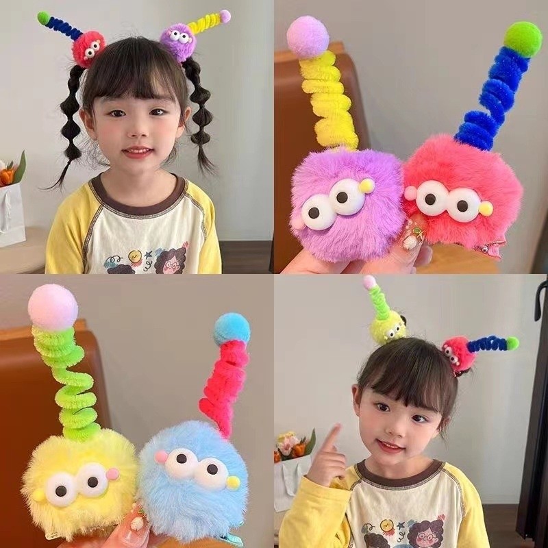 Cartão plush fashionable girl hair clip with side bangs clip