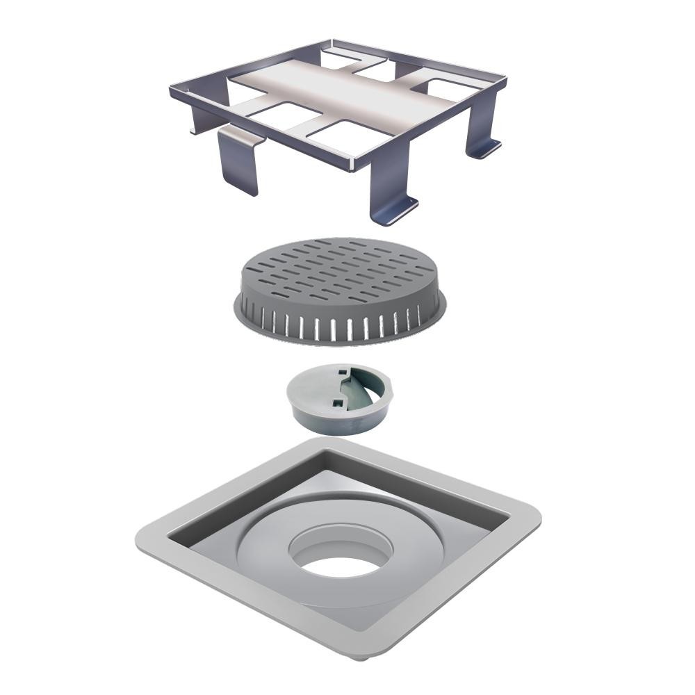 Ralo Linear Elleve Square Tampa Oculta 10X10Cm 7343 em Oferta na Shopee