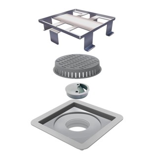 Ralo Linear Elleve Square Tampa Oculta 10X10Cm 7343 em Oferta na Shopee