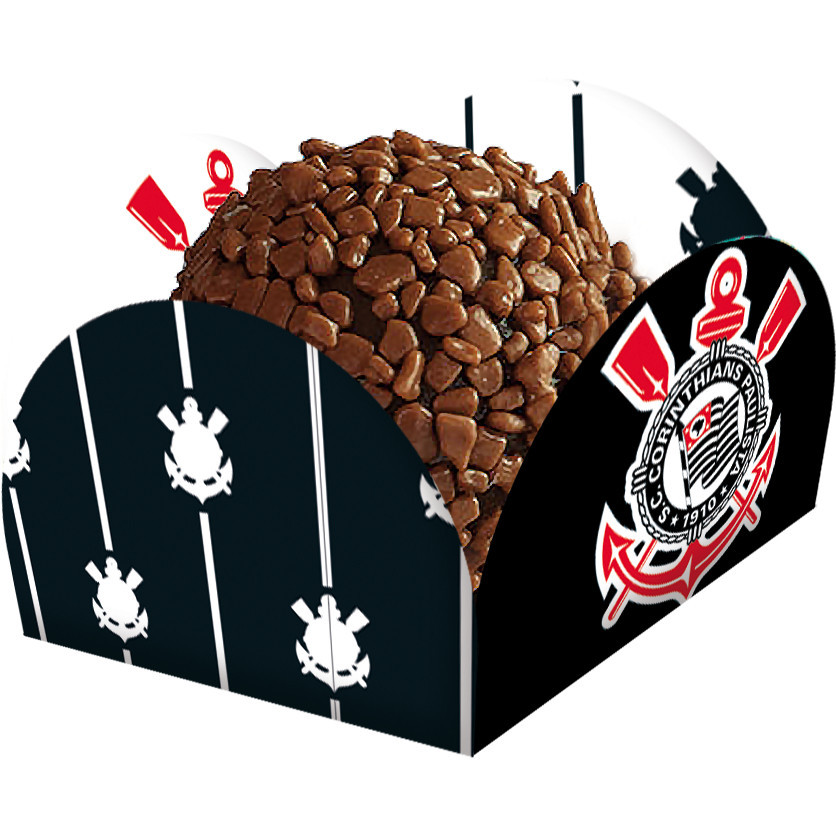 Porta Forminha Doces Festa Corinthians (40 unidades) - Festcolor em Oferta na Shopee