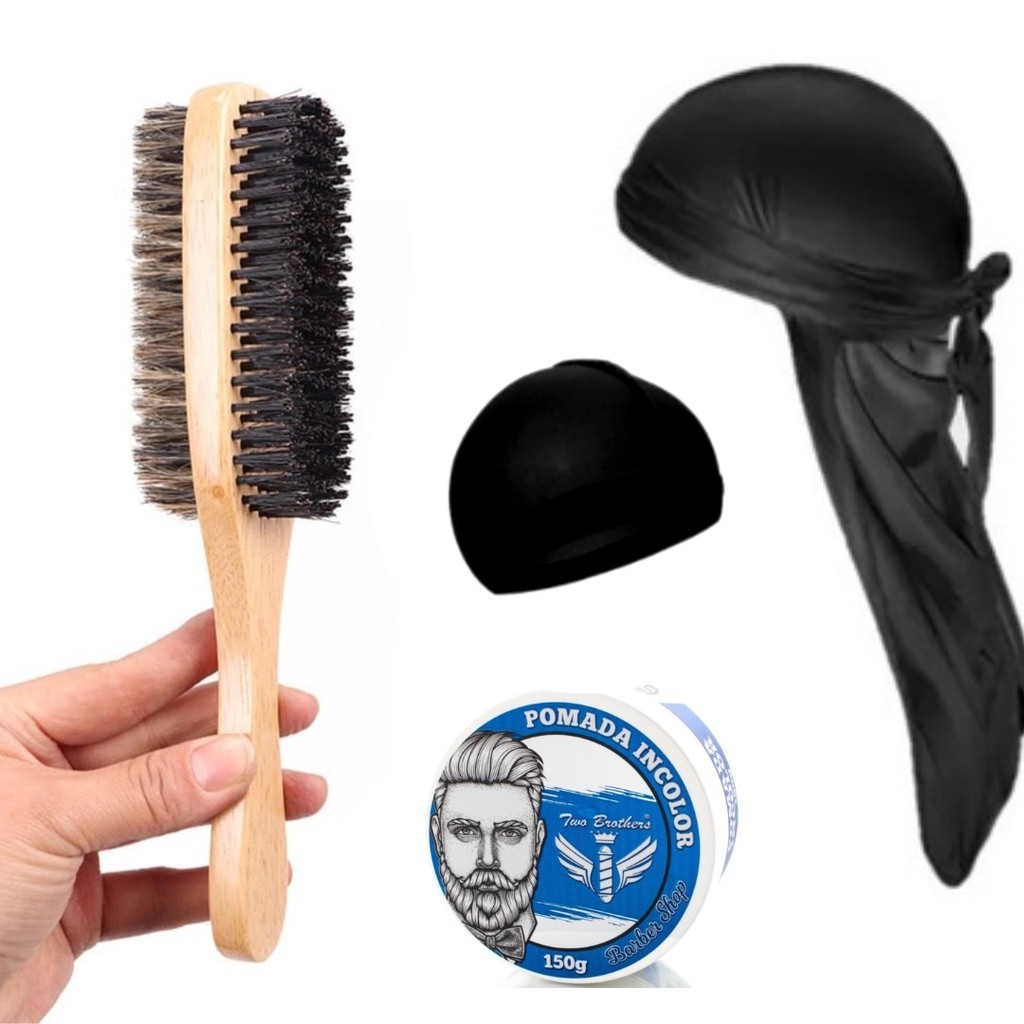 Kit Waves, Durag,  e Escova 360waves Hip Hop. bandana em Oferta na Shopee